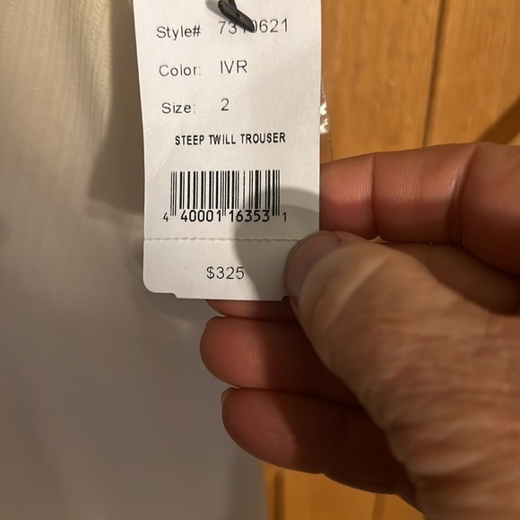 Julian’s Collezione Cream Twill Trousers 2 NWT - Picture 5 of 9